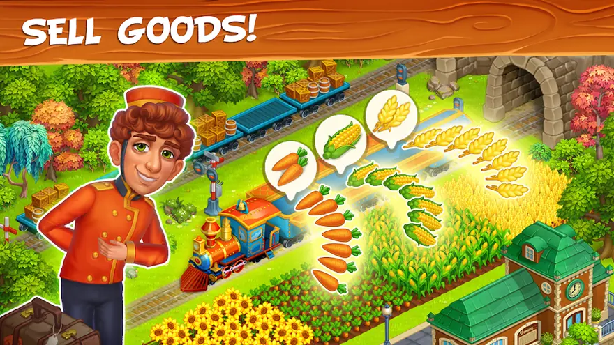 Farm Island: Farming Village — gameplay screenshot from the Google Play listing
