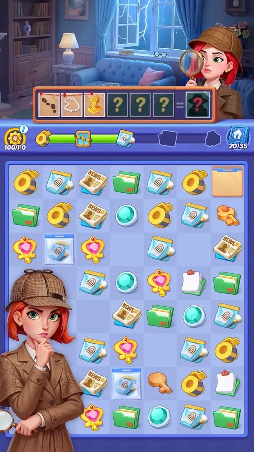 Mystery Town: Merge Games — gameplay screenshot from the Google Play listing